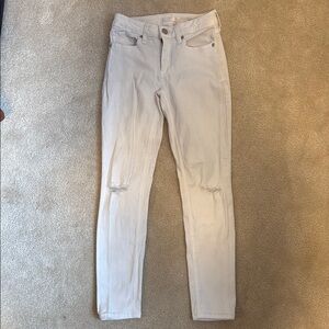 LC Lauren Conrad Light Cream Skinny Jeans
